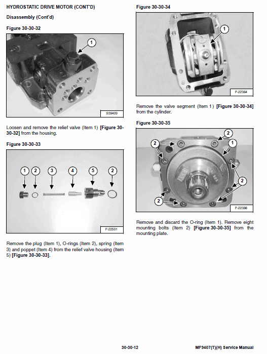 Massey Ferguson MF 9306, 9407 (T)(H) Telescopic Handler Service Manual Workshop Guide