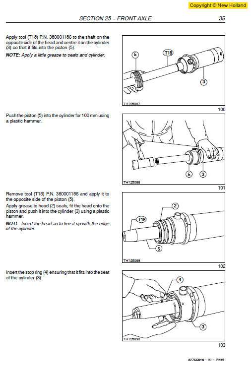 New Holland LM1330 and LM1333 Telehandlers Service Manual Workshop Guide