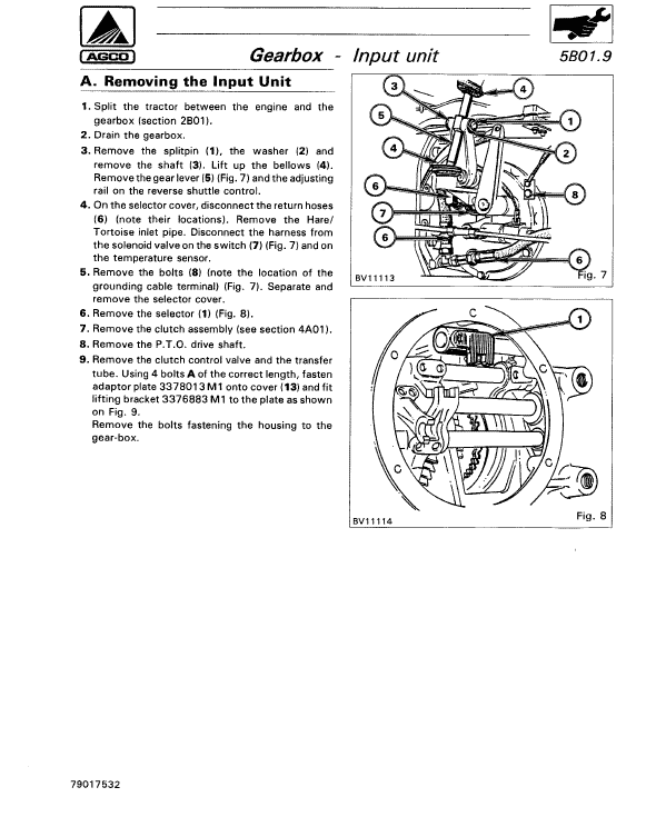 AGCO Allis 9735, 9745 Tractors Service Manual Workshop Guide