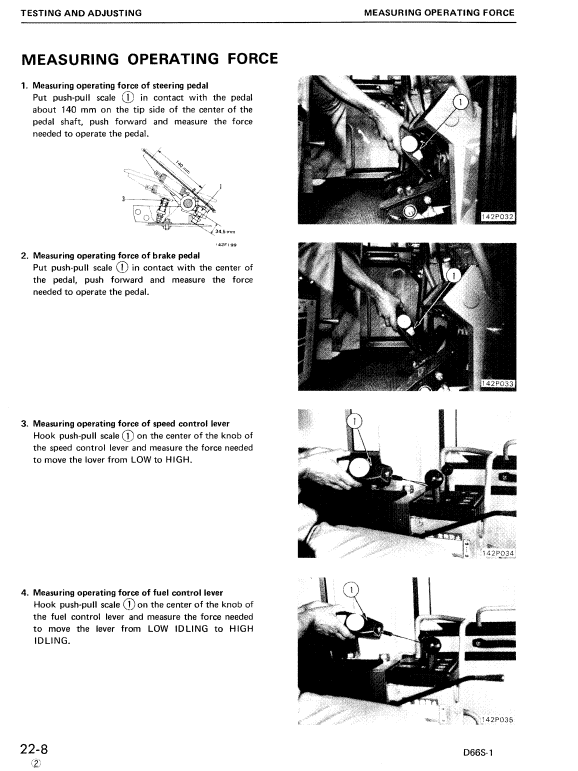 Komatsu D66S-1 Dozer Service Manual Workshop Guide