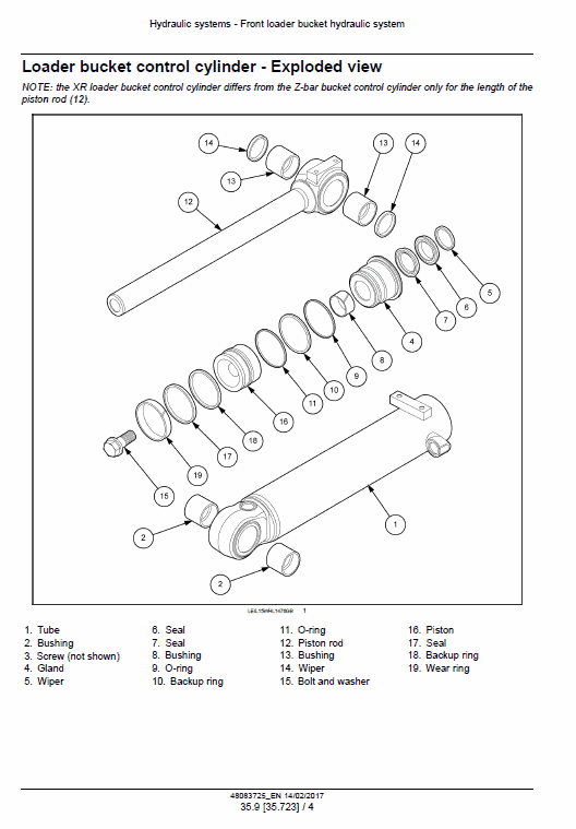 New Holland W110D Tier 4B Wheel Loader Service Manual Workshop Guide