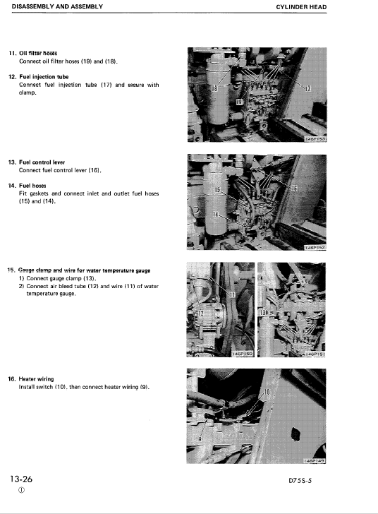 Komatsu D75S-5 Dozer Service Manual Workshop Guide