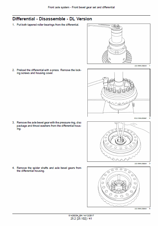 New Holland W190D Tier 4B Wheel Loader Service Manual Workshop Guide