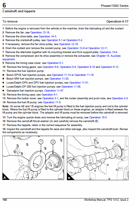 Perkins Engines Phaser and 1000 Series Workshop Repair Service Manual Workshop Guide
