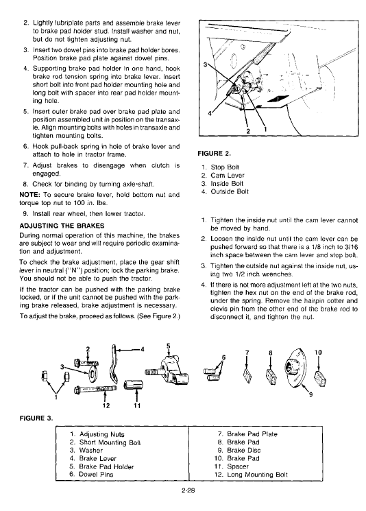 Cub Cadet 805, 1015, 1020, 1105, 1110, 1215 Tractor Service Manual Workshop Guide