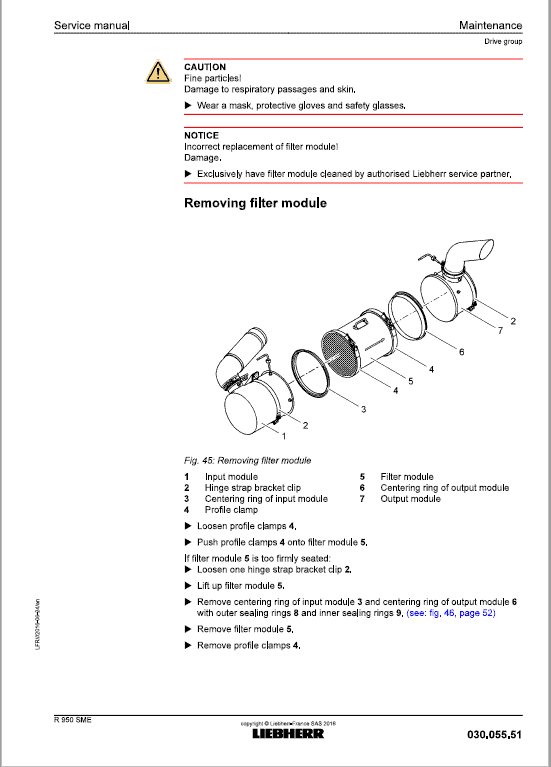 Liebherr R918, R920, R922, R924, R926, R936, R946, R950, R926 Compact Excavator Manual