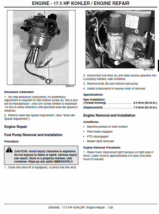 John Deere L1642, L1742, L2048, L2548 Scotts Tractor Technical Manual (TM1949) Workshop Guide