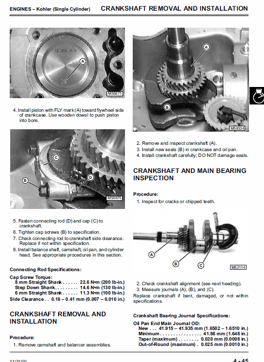 John Deere S1642, S1742, S2046, S2546 Scotts Tractor Technical Manual (TM1776) Workshop Guide