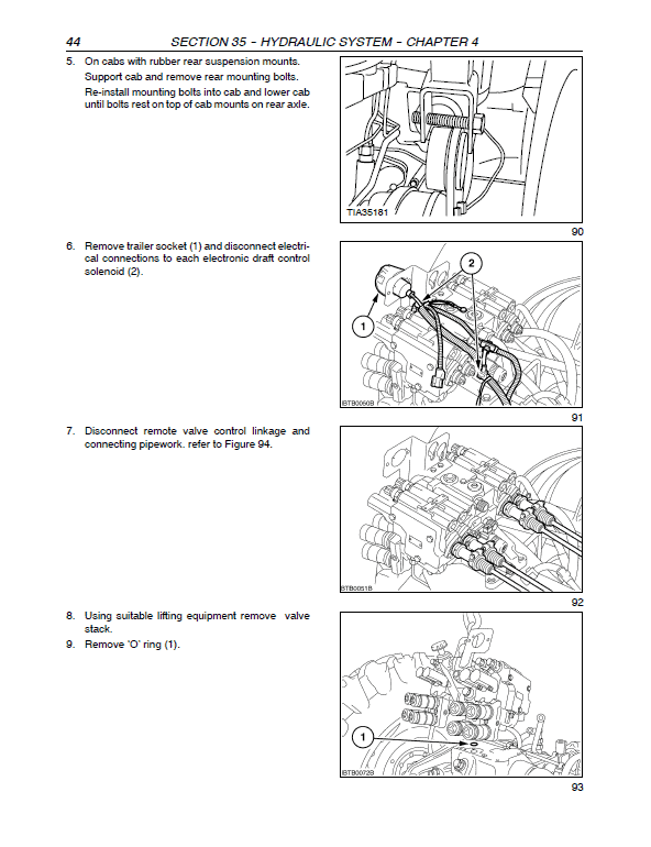 New Holland TM120, TM130, TM140, TM155, TM175, TM190 Tractors Manual Workshop Guide