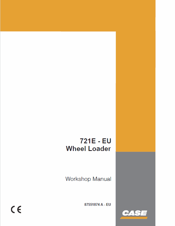 Case 721E Wheel Loader Service Manual Workshop Guide