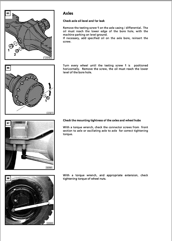Liebherr L511, L521, L531, L541 Wheel Loader Service Manual