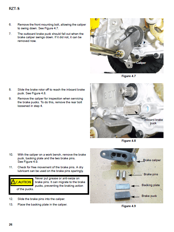 Cub Cadet RZT S Series (2012 and After) Service Manual Workshop Guide