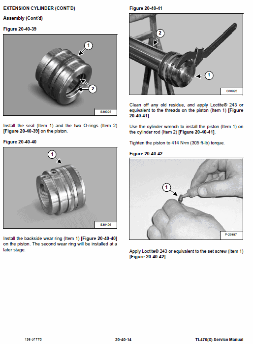 Bobcat TL470 and TL470X Telescopic Handler Service Manual Workshop Guide