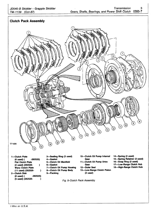 John Deere 540B Skidder Repair Technical Manual (TM1139) Workshop Guide
