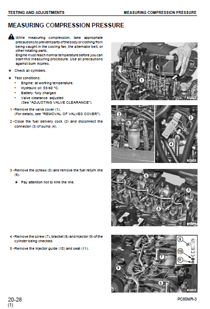 Komatsu PC80MR-3 Excavator Service Manual Workshop Guide