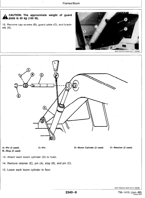 John Deere 493D Feller Buncher Repair Technical Manual (TM1415) Workshop Guide