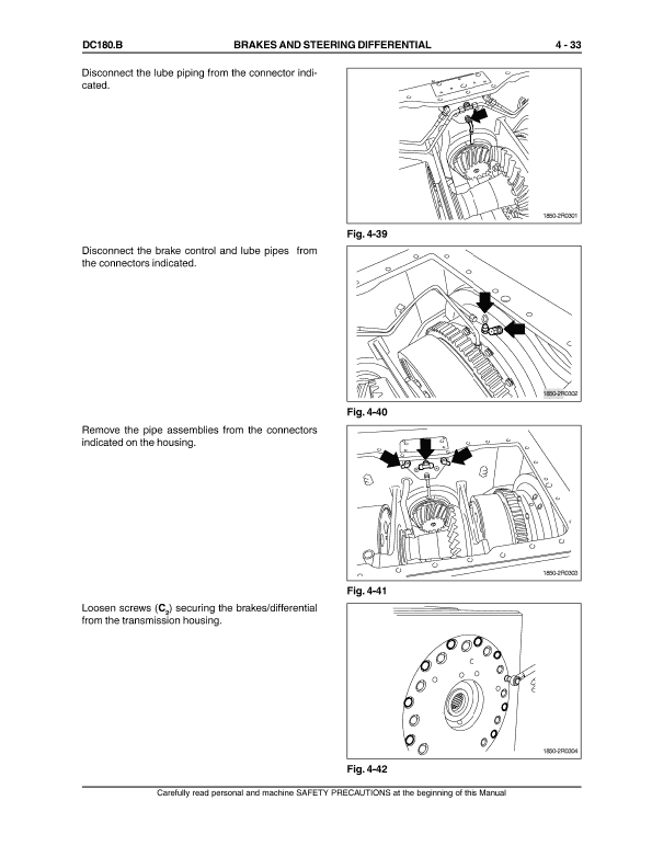 New Holland DC180.B Crawler Dozer Service Manual Workshop Guide