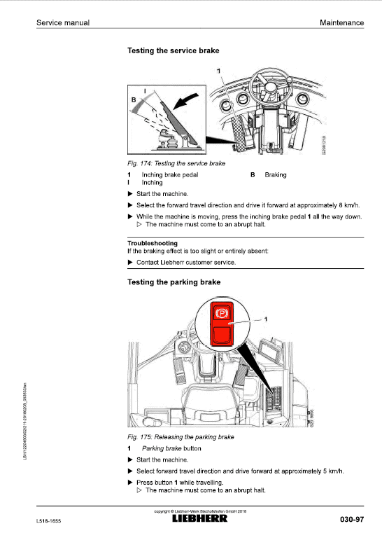 Liebherr L518 Type 1655 Wheel Loader Service Manual
