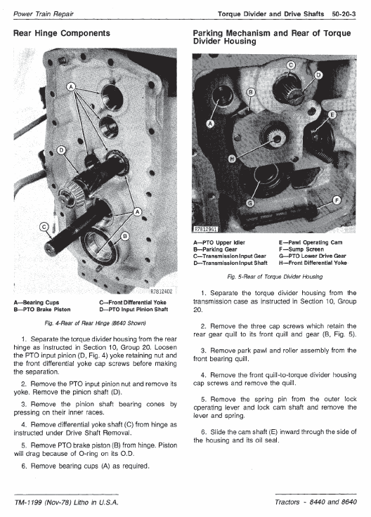 John Deere 8440, 8460 Tractor Repair Technical Manual (TM1199) Workshop Guide