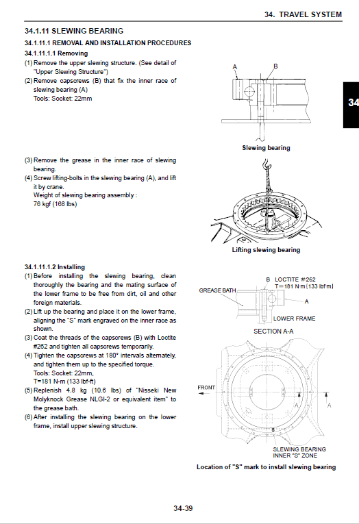 Kobelco SK50SR-5 Excavator Service Manual Workshop Guide