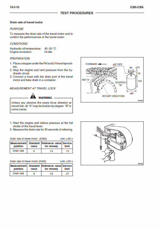 New Holland E265 and E305 Tier 3 Excavator Service Manual Workshop Guide