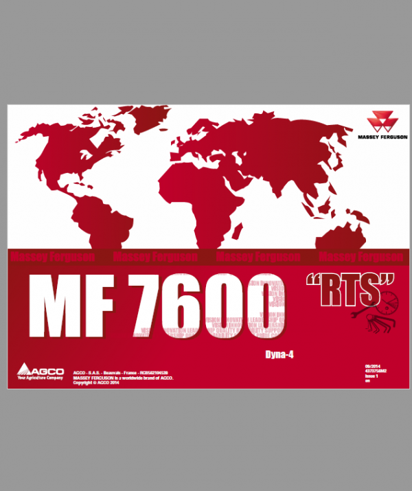 Massey Ferguson 7619, 7620, 7622, 7624, 7626 Tractor Service Manual Workshop Guide