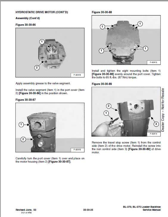 Bobcat BL370, BL375 Loader Service Repair Manual