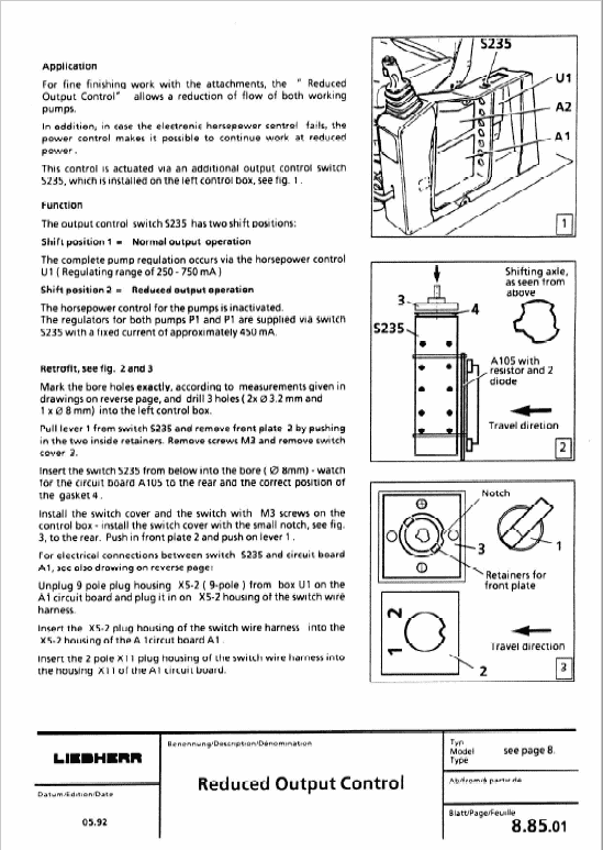 Liebherr A900, A902, A912, A922, A932 Litronic Excavator Service Manual