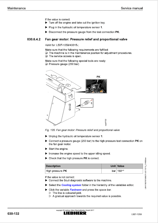 Liebherr L507 Type 1259 Wheel Loader Service Manual
