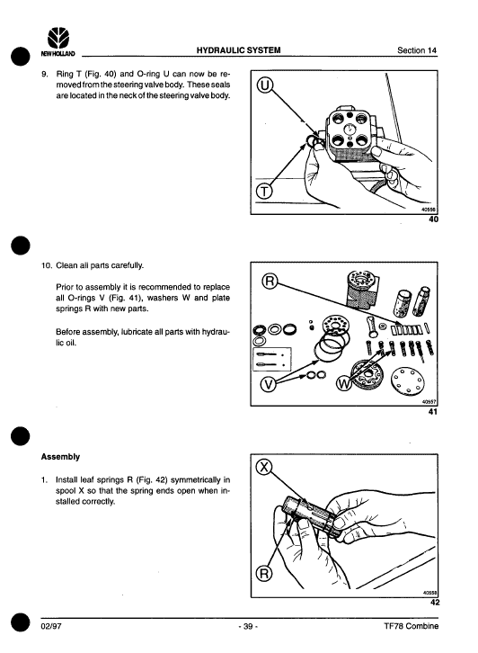 New Holland TF76, TF78 Combine Service Manual Workshop Guide