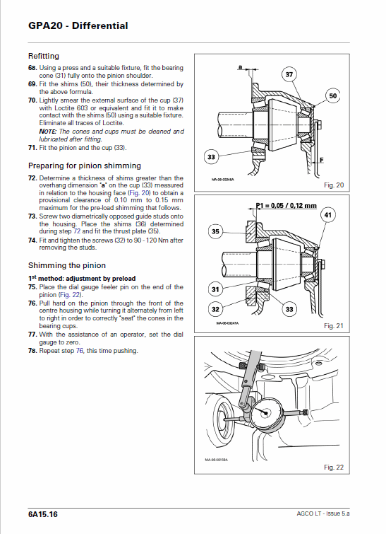 AGCO LT75, LT85, LT90, LT95 Tractor Workshop Repair Manual Workshop Guide