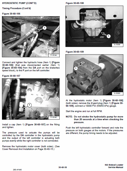 Bobcat 963 Skid-Steer Loader Service Manual Workshop Guide