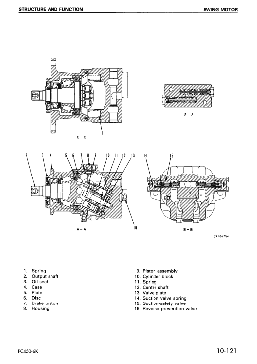 Komatsu PC450-6, PC450LC-6, PC450-6K, PC450LC-6K Excavator Manual Workshop Guide