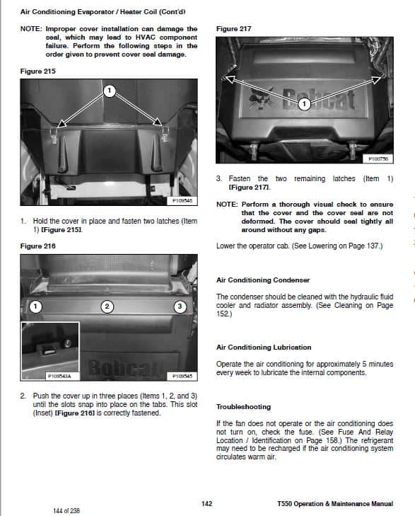 Bobcat T550 Compact Track Loader Service Repair Manual