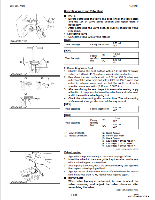 Kubota G23, G26 Mowers Workshop Service Manual