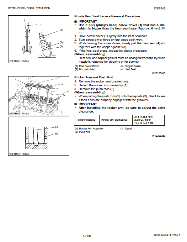 Kubota B1710, B1710D, B2110, B2110D, B2110DB, B2110HDB Tractor Manual
