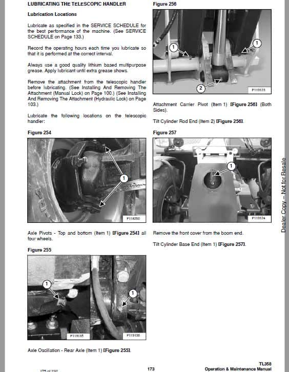 Bobcat TL358 versaHANDLER Telescopic Service Repair Manual