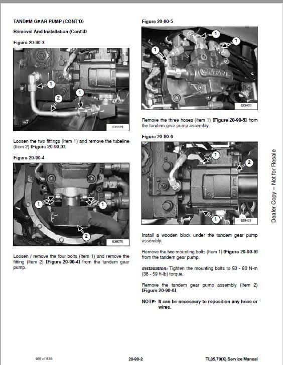 Bobcat TL34.65, TL35.70, TL38.70 versaHANDLER Telescopic Service Repair Manual