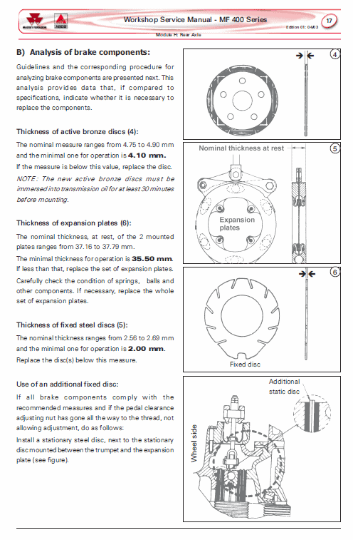 Massey Ferguson MF 445, 460, 465, 475 Tractor Service Manual Workshop Guide