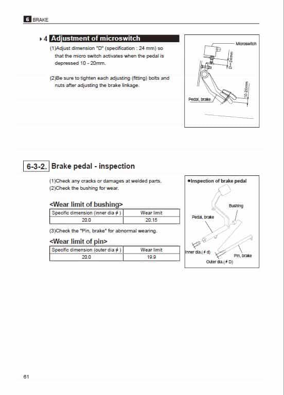 Mitsubishi FB13TCA, FB15TCA, FB18TCA, FB20TCA Forklift Service Manual