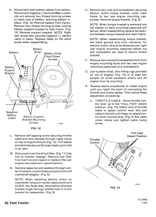 Ford YT12.5, YT14, YT16 and YT16H Yard Tractor Service Manual Workshop Guide
