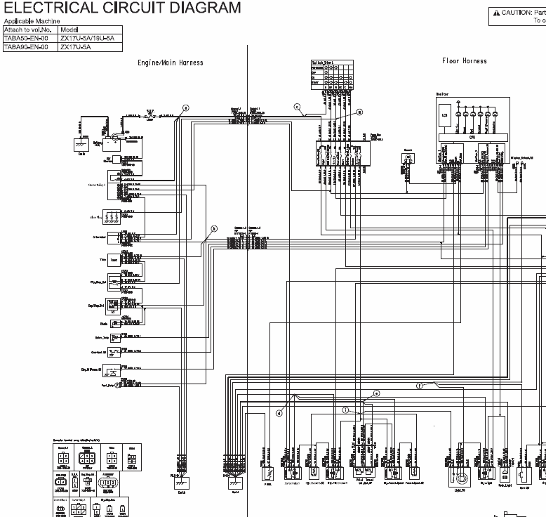 Hitachi ZX17U-5A and ZX19U-5A Excavator Service Repair Manual Workshop Guide