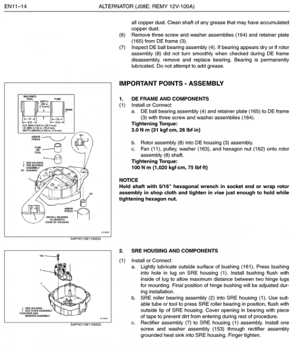 Hino 145, 165, 185, 238, 258LP, 268, 308, 338 Series Year 2008 Repair Manual Workshop Guide