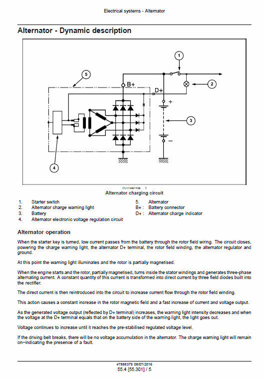 New Holland T4.75V, T4.85V, T4.95V, T4.105V Tier 3 Tractor Manual Workshop Guide