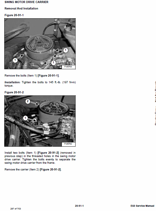 Bobcat E60 Compact Excavator Repair Service Manual Workshop Guide