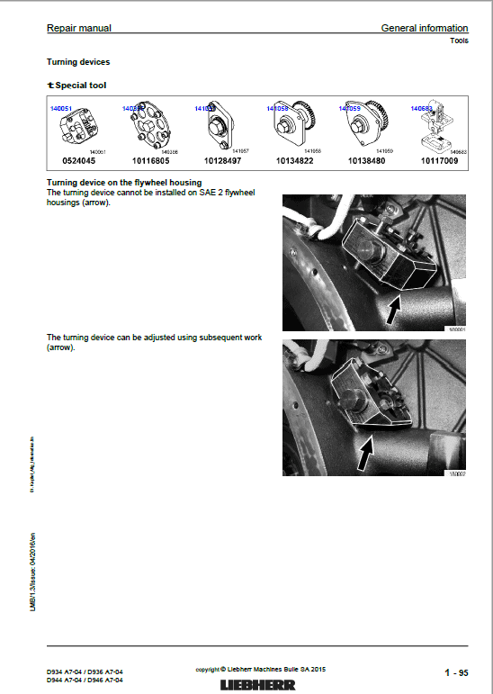 Liebherr D934 A7-04, D936 A7-04, D944 A7-04, D946 A7-04 Engine Service Manual