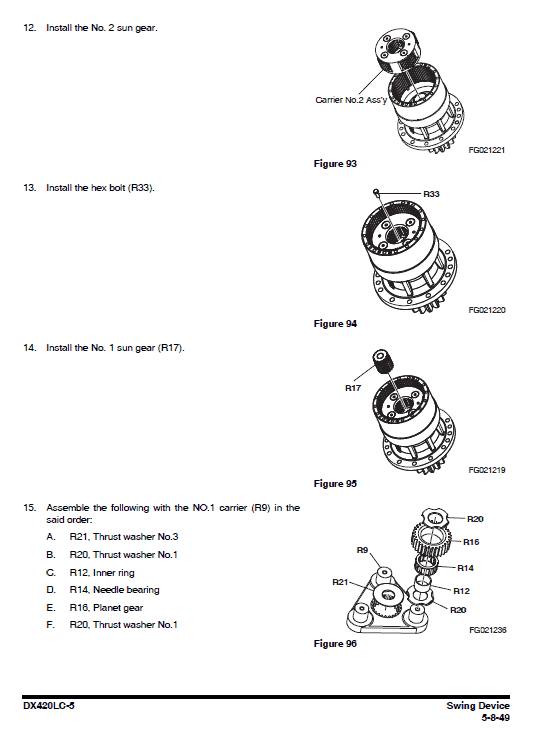 Doosan DX420LC-5 Excavator Service Manual Workshop Guide