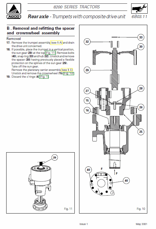 Massey Ferguson 8210, 8220, 8240, 8250 Tractor Service Manual Workshop Guide