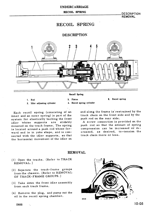 Komatsu D55S-3 Dozer Service Manual Workshop Guide