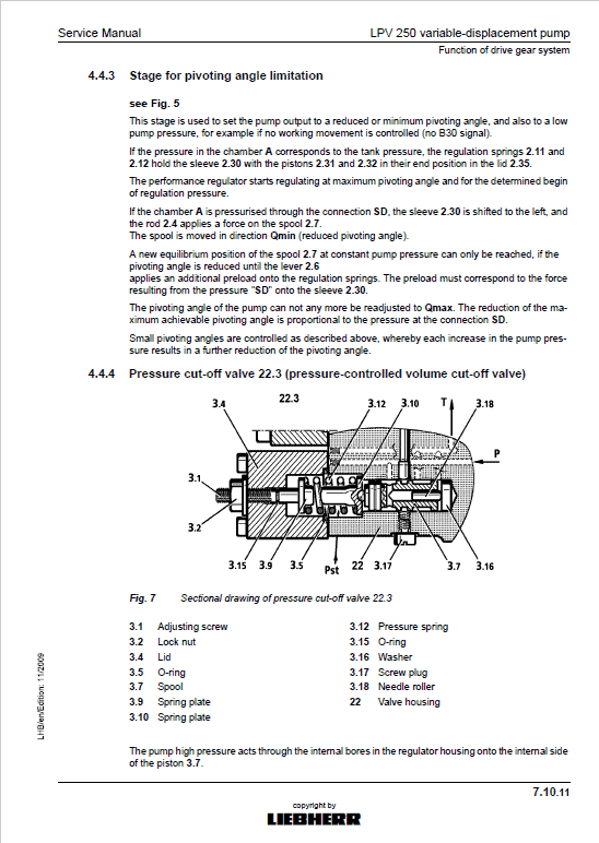 Liebherr R984C Litronic (High Rise & EW) Excavator Service Manual